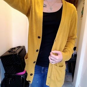 Mustard yellow cardigan